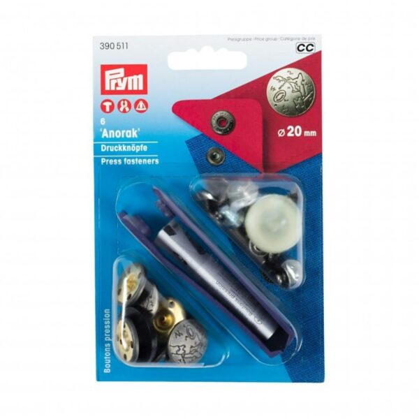 Prym 'Anorak' Metal Press Fasteners - 20mm