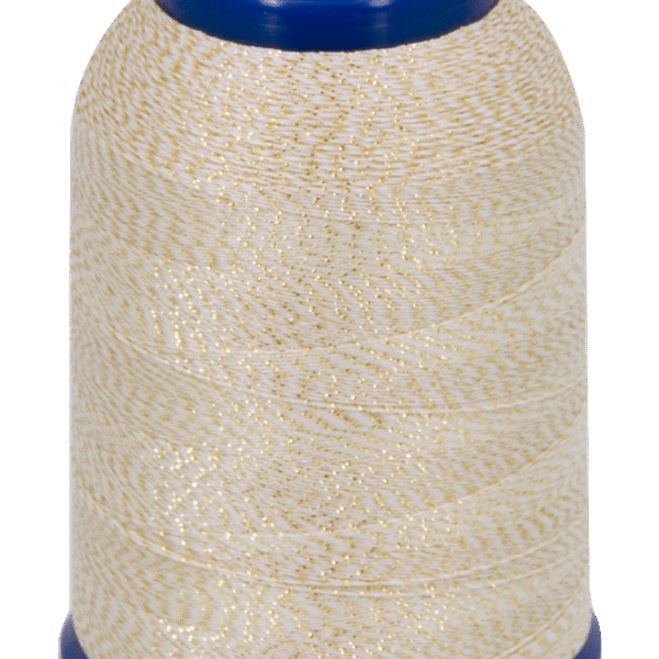 baby lock Metallic Textured Thread White & Gold 1000m