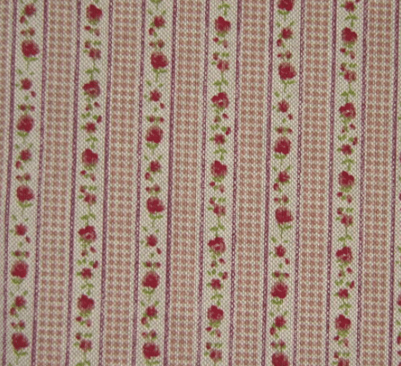 Linen Look - Ditsy Rose - Pink