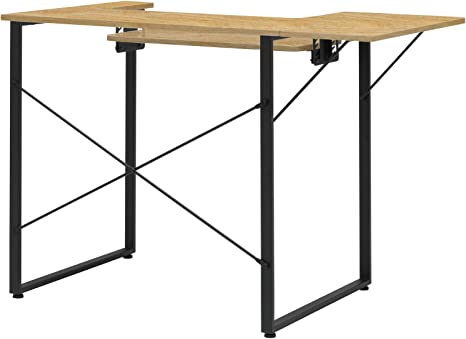 Dart Sewing Machine Table With Folding Top In Charcoal - Black and Ashwood