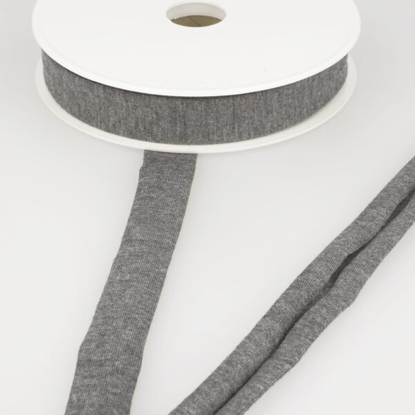 20mm Stretch Jersey Bias Binding - Mid Grey (033)