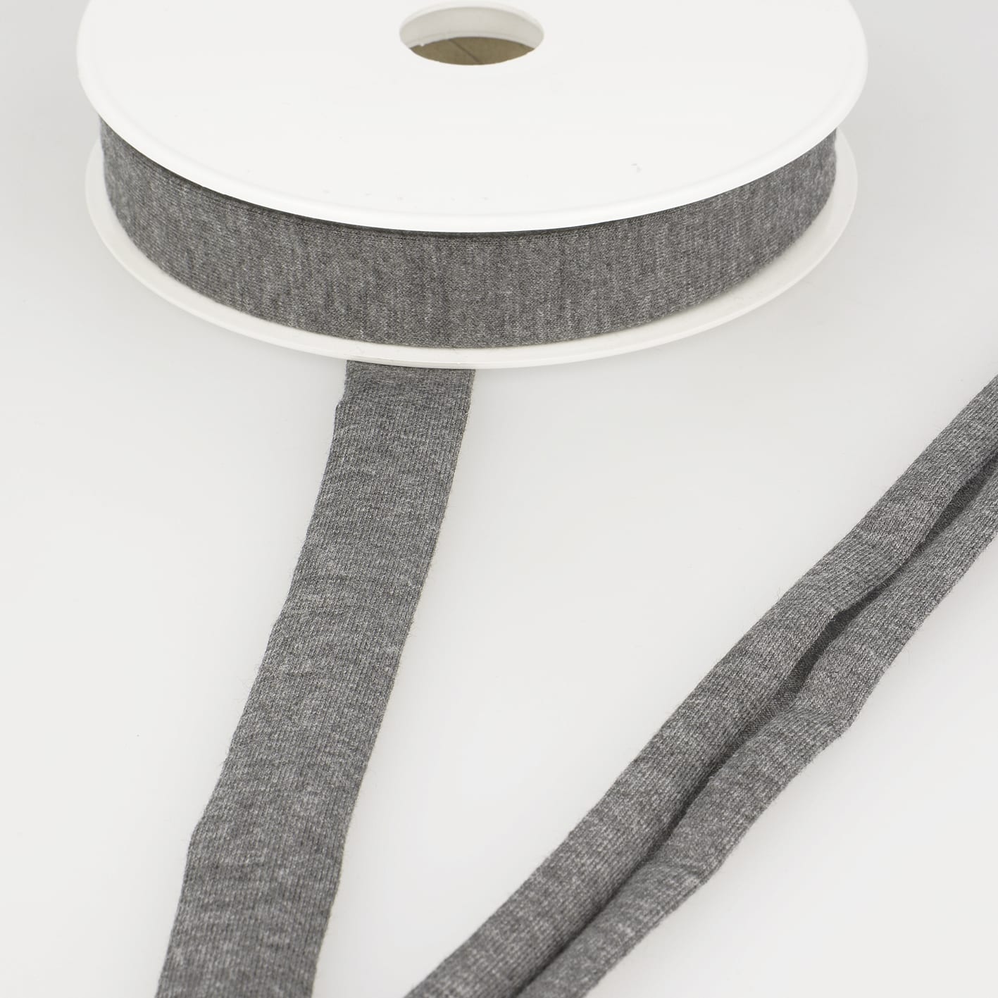 20mm Stretch Jersey Bias Binding - Mid Grey (033)