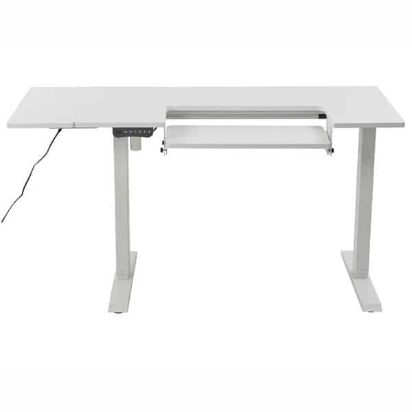Electric Height Adjustable Sewing Table - White with Adjustable Platform