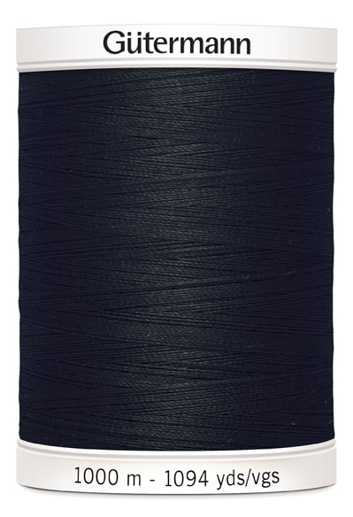 Guterman Sew All Polyester Thread Colour 000 - Black