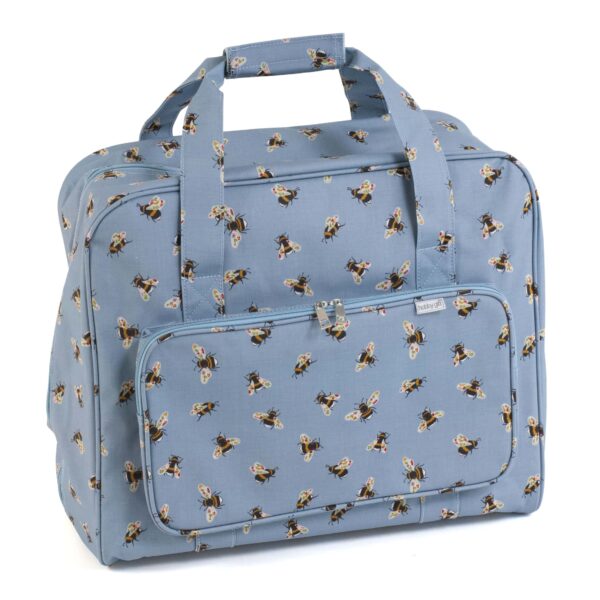 Sewing Machine Bag - Matte PVC - Blue Bee
