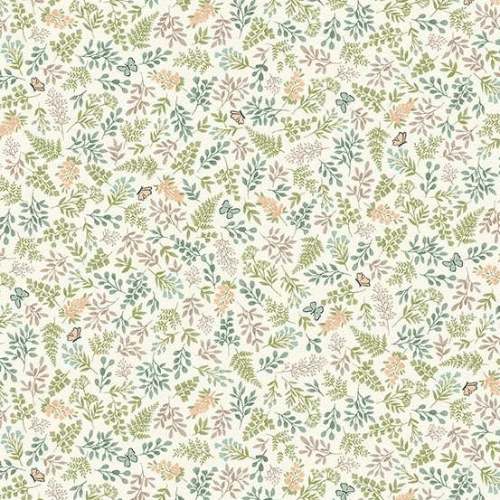 Makower Fabric - Little Ones Foliage Cream