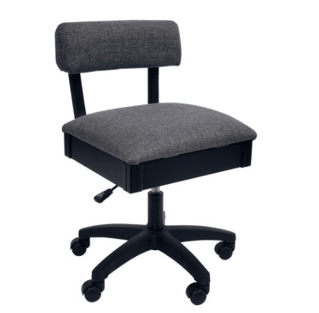 Hydraulic Sewing Chair with Lumbar Support - Lady Grey
